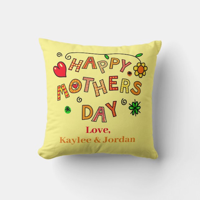Coussin Fête des mères Maman Le meilleur amour du monde ja (Recto)