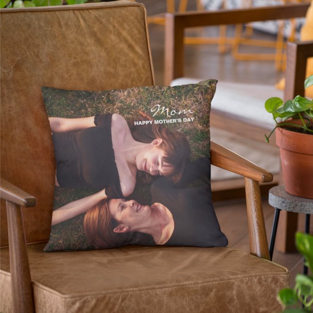 Coussin Fête des mères Mon meilleur ami Photo personnalisé (Créateur téléchargé)