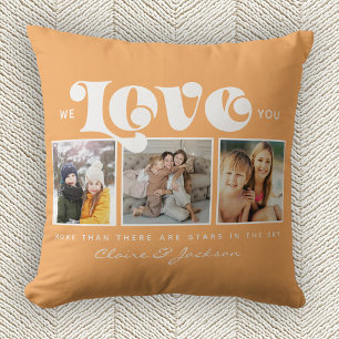 Coussin Fête des mères Nous t'aimons Maman Famille Photo C