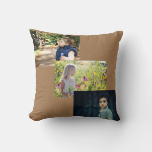 Coussin Fête des Mères Rose Floral Les trois petits photos