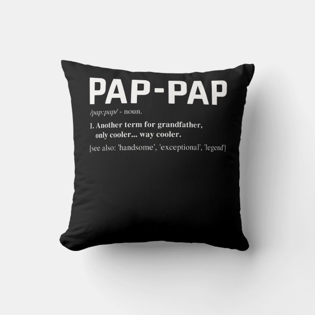 Coussin Fête des pères de définition Pap Pap (Recto)