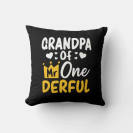 Coussin Fête des pères |Grand-père de M. Onederful 1er ann