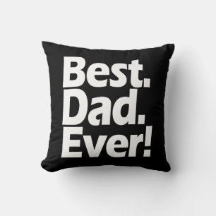 Coussin Fête des pères noire/blanche de la meilleure