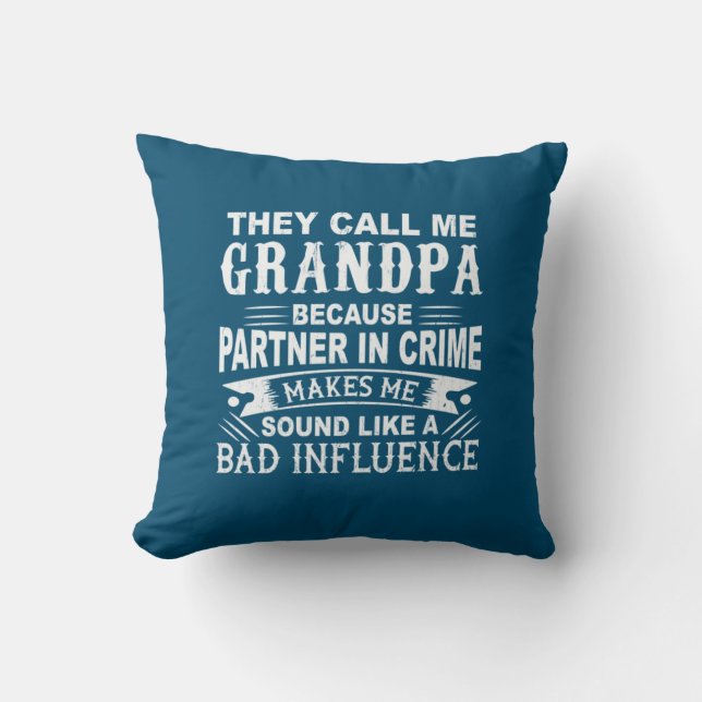 Coussin Fête des pères On M'Appelle Grand-Père (Recto)