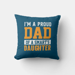 Coussin Fête des pères Papa D'Une Fille Intelligente