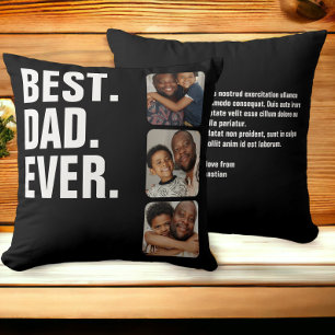 Coussin Fête des pères personnalisée cadeau photo meilleur