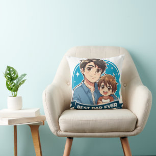 Coussin Fête des pères - Un père et son fils