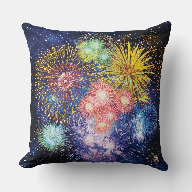 Coussin Feu d'artifice (Recto)