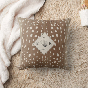 Coussin Feu Spoy Baby Deer Poster de animal Motif Monogram