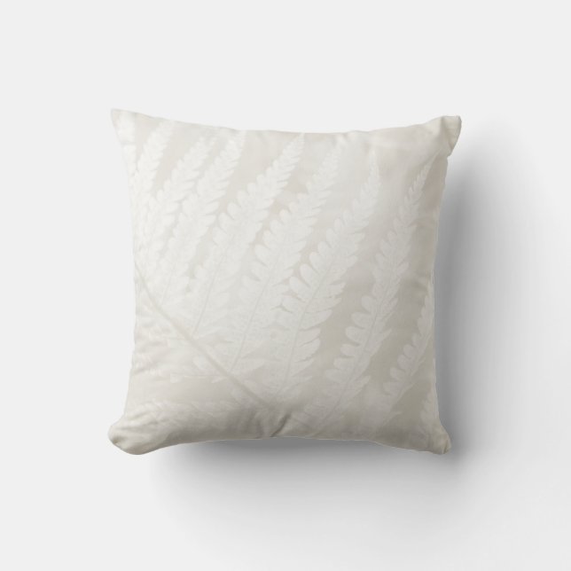 Coussin Feuillage botanique Cloud Dancer (Recto)