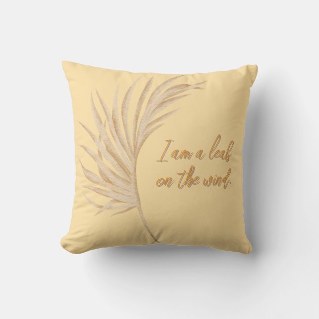 Coussin feuille au vent (Recto)