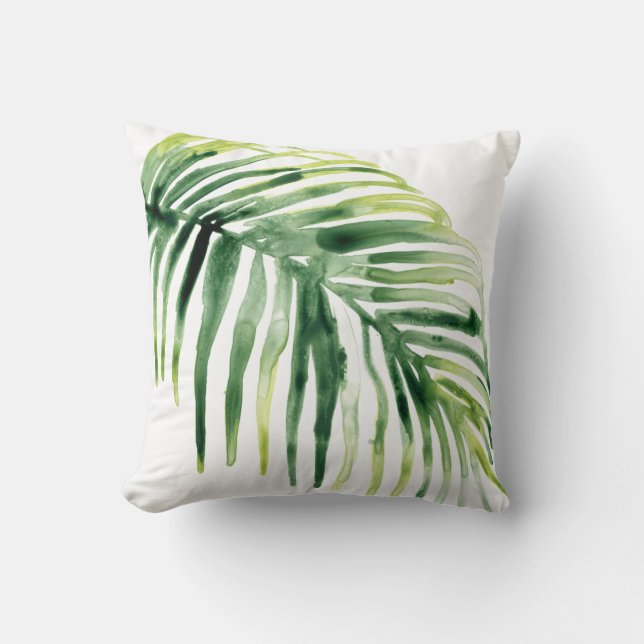 Coussin Feuille de bijou tropicale (Recto)
