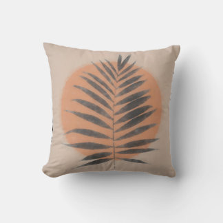 Coussin Feuille de palmier noire