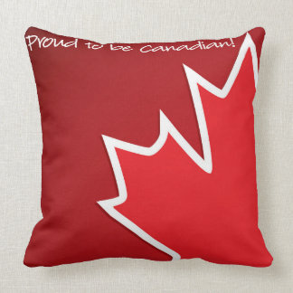 Coussin Feuille d'érable du Canada patriotique