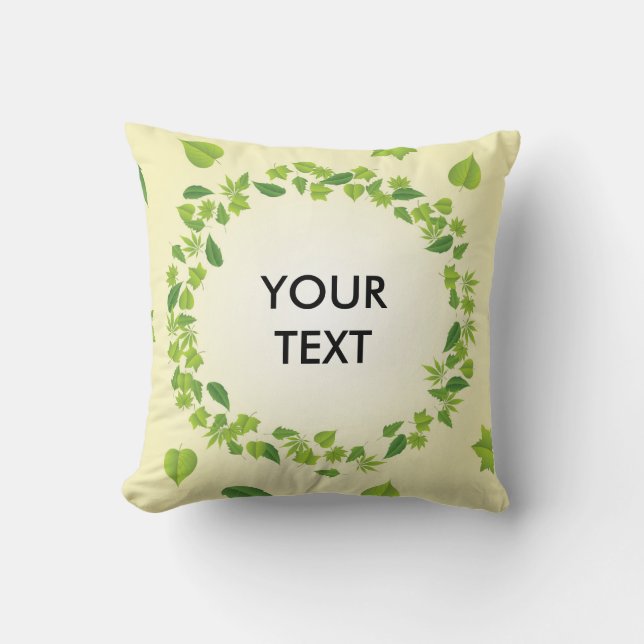 Coussin Feuille du printemps (Recto)