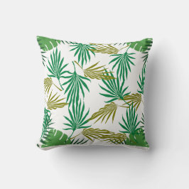 Coussin feuille tropical