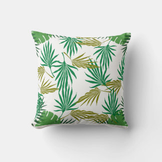 Coussin feuille tropical