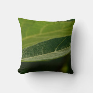 Coussin feuille velours