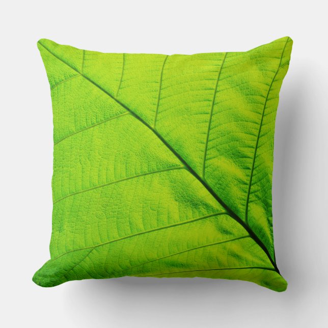Coussin Feuille verte (Recto)