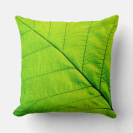 Coussin Feuille verte