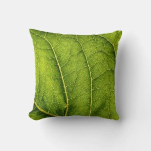 Coussin Feuille verte