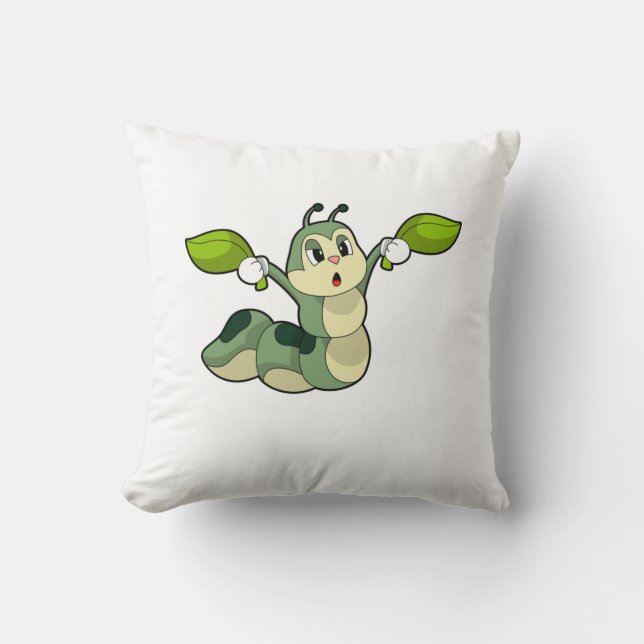 Coussin Feuilles Caterpillar (Recto)