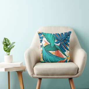 Coussin Feuilles colorées