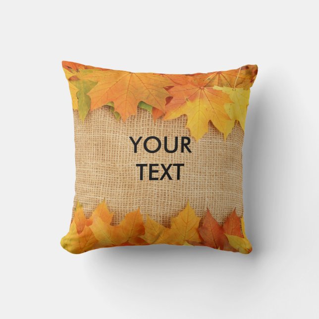 Coussin Feuilles d'automne (Recto)