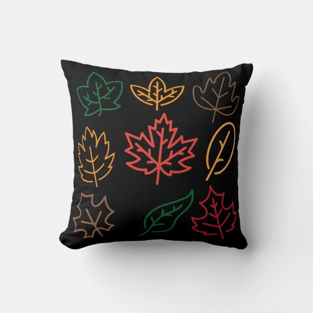 Coussin Feuilles d'automne (Recto)