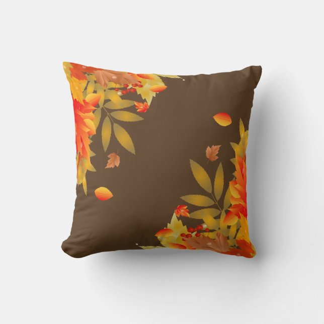 Coussin Feuilles d'automne (Recto)