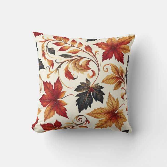 Coussin Feuilles d'Automne (Recto)
