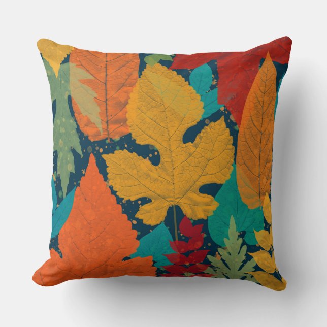 Coussin Feuilles d'automne (Recto)