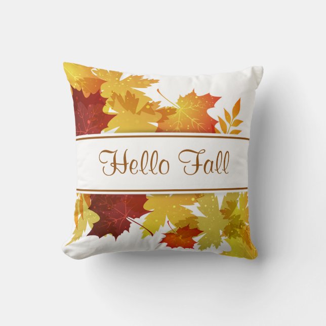 Coussin Feuilles d'automne (Recto)