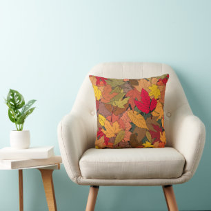Coussin Feuilles d'automne colorées