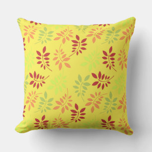 Coussin Feuilles d'automne colorées aux tons chauds