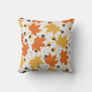 Coussin Feuilles d'automne, design vintage sans soudure.