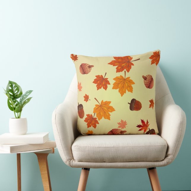 Coussin Feuilles d'automne et de maïs personnalisables (Chaise)