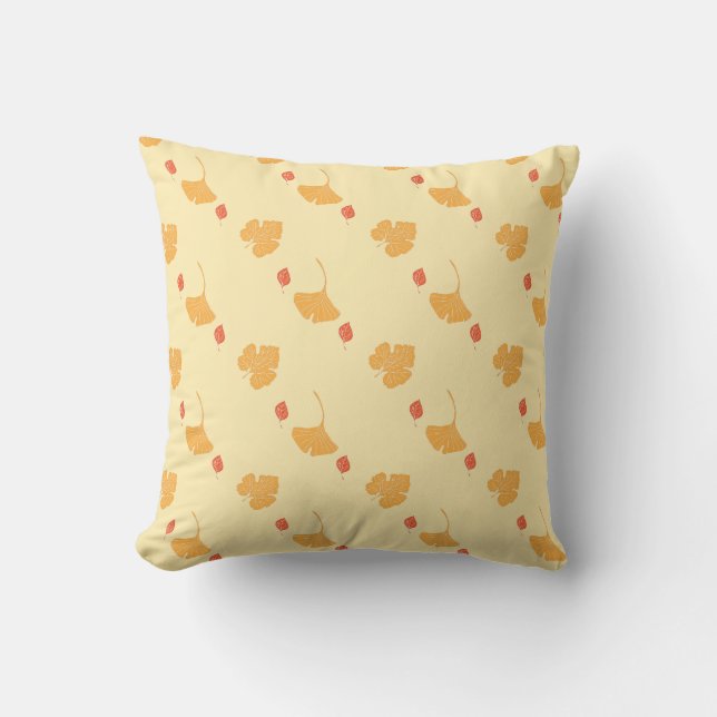 Coussin Feuilles d'automne motif (Recto)