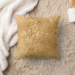 Coussin Feuilles de gold élégantes et stylées Baies
