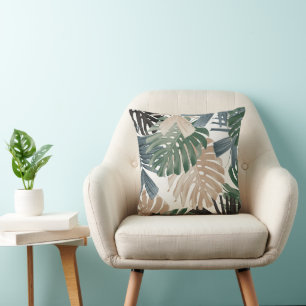 Coussin Feuilles de jungle tropicale Monstera 3