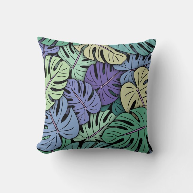 Coussin Feuilles de Monstera #6 (Recto)