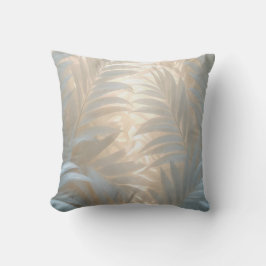 Coussin Feuilles de palmiers blancs aquarelle baignant dan