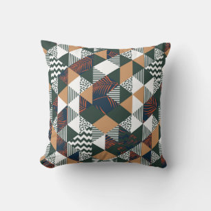 Coussin Feuilles de palmiers géométriques, motif à la mode