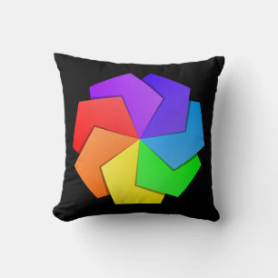 Coussin Feuilles de papier couleur Motif Mandala