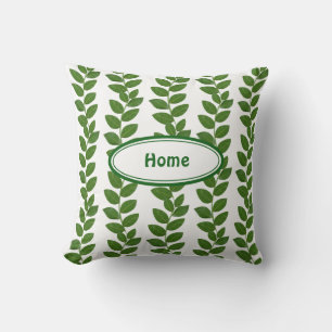 Coussin Feuilles de plante verte moderne
