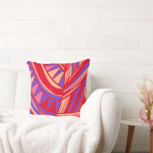Coussin Feuilles de tête de poisson Jazz V orange violet r