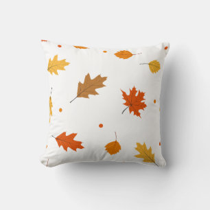 Coussin Feuilles d'érable jaune, Brown et orange