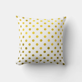 Coussin Feuilles d'or Métallurgie Faux Foil Petite Polka P