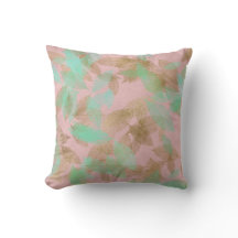 Feuilles d'or rose rose Mint Green Pastel