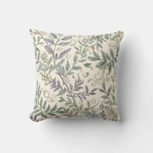 Coussin Feuilles et feuillage botaniques verts